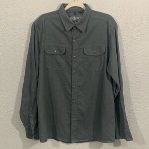 Kuhl Mountain Grown Gray Long Sleeve Gray Button Up Shirt size L